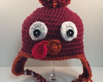 Hokie Hat: Preemie, Newborn, Baby, Toddler