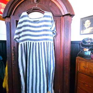 Gauzy Maxi Cotton Stripe Dress | by CURATOR | Plus Size | US 18 | summer dress