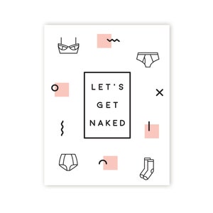 Love Card / Valentine's Day Card / Let's Get Naked