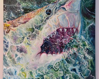 オリジナル絵画 - 「本能」 30x40インチ キャンバスに描かれたアクリル