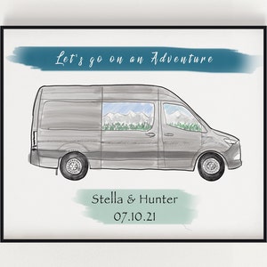 DIGITAL Custom Mercedes Sprinter Van PRINT Personalized Gift - Digital Print - DIGITAL custom design