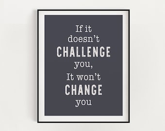 Gym Quote Art Print | Motivational Wall Decor