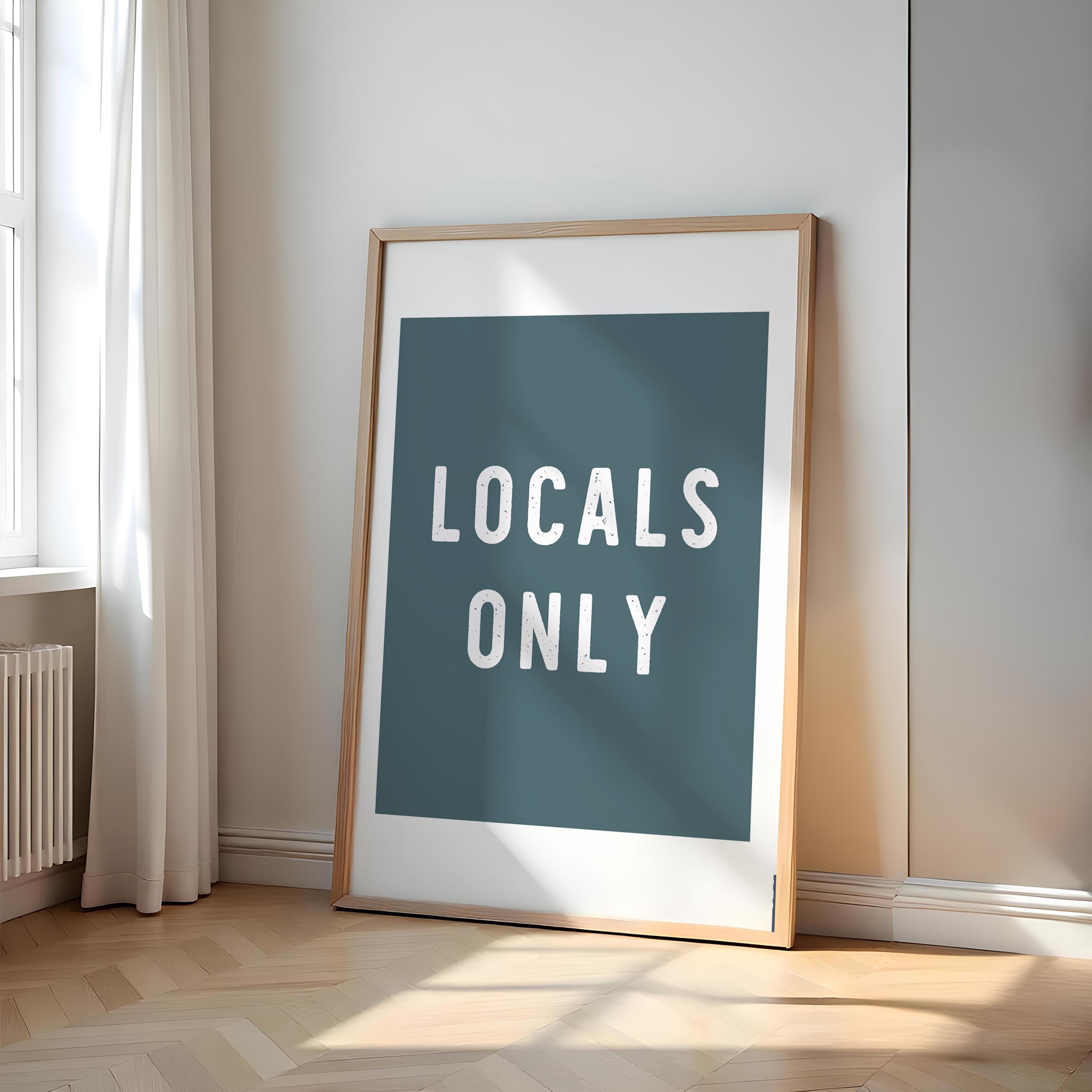Locals Only Sign Digital PRINT California Surf Instant Download Art ...