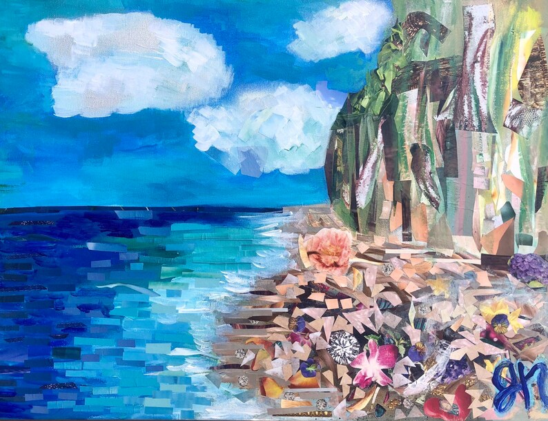 Moonlight Beach Painting Encinitas California Beach Art Ocean Theme