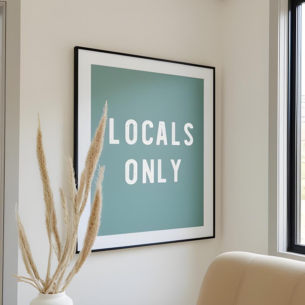 Locals Only Sign Digital PRINT California Surf Instant Download Art ...