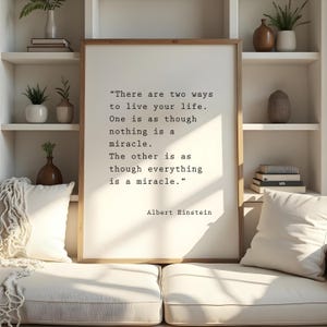 Live life as a miracle Einstein Quote DIGITAL Printable Wall Art Wall Decor Inspiring Wall art Instant Download