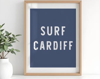 Surf Cardiff Sign STAMPA California Surf Art Decorazione murale Encinitas Leucadia