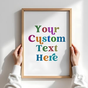 Custom Wall Art Custom Personalized Wall Art Quote Print Custom Wall Decor Muted Colors