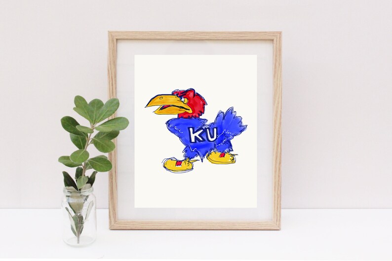 1941 Jayhawk Hand Drawn PRINTABLE Art Instant DOWNLOAD Print - Etsy