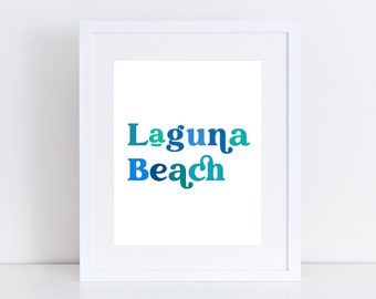 Laguna Beach Wall Print Wall Art Wall Decor Ocean Vacation Sea California