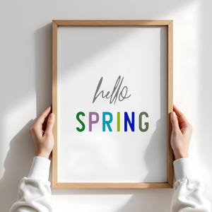 Hello Spring Quote Wall DIGITAL Print Instant Download PRINTABLE