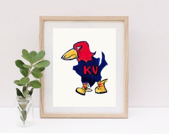1929 Jayhawk Hand Drawn Print Hand Drawn Reproduction Rock - Etsy