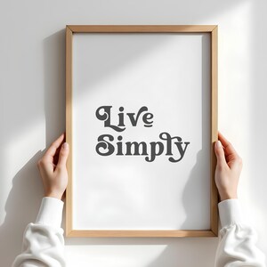 Live Simply Wall Print Wall Art Wall Decor Inspirational Travel Art