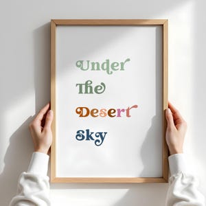 Under the Desert Sky Wall Print Wall Art Wall Decor Desert Art DIGITAL Print Instant Download Printable Art