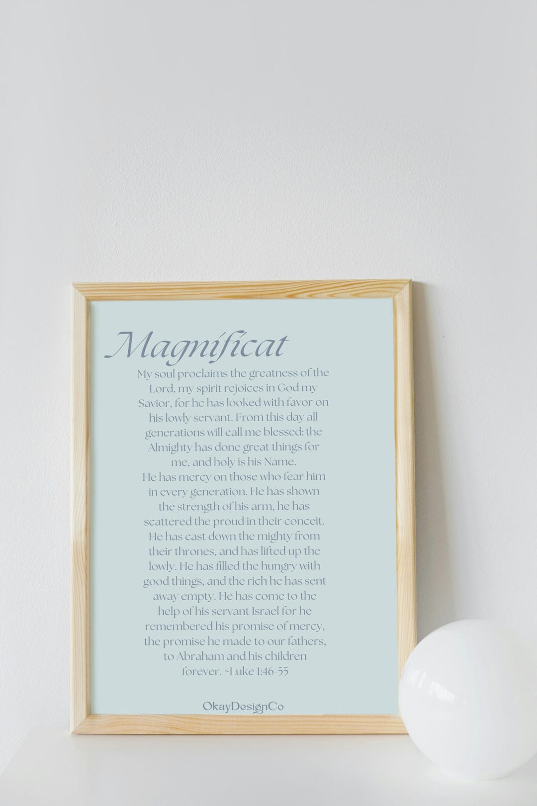 The Magnificat Printable Marian Prayer Wall Art Catholic Digital