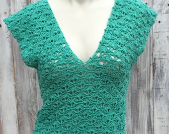 Crochet women's top pattern,crochet summer tunic pattern, crochet pattern, crochet tank top pattern, crochet tee, crochet summer wear