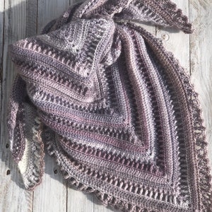 Crochet Pattern, crochet shawl pattern, crochet prayer shawl pattern, crochet, pattern, crochet triangle scarf pattern, written pattern image 2