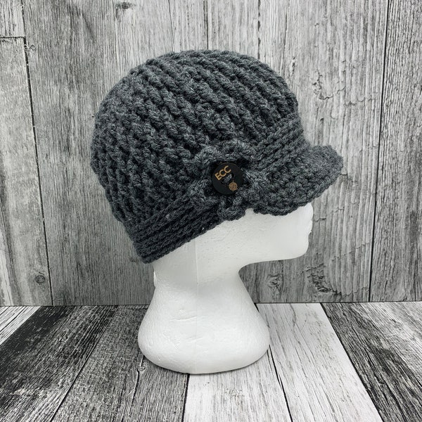 crochet pattern, crochet, crochet brim hat pattern, crochet womens hat pattern, brimmed hat pattern, visor hat pattern, crochet cancer hat