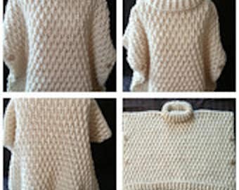 Häkelponcho-Muster, Häkelpullover-Muster, Häkelmuster