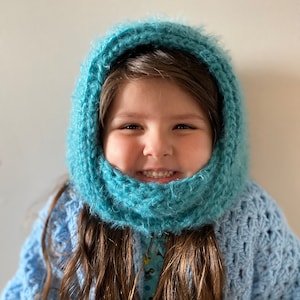 Endless Hooded cowl crochet pattern, cowl crochet pattern, child cowl crochet pattern, cowl crochet pattern, crochet pattern, hat crochet