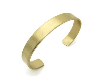 Brass Engravable Stampable Adjustable Cuff Bracelet, 1pc