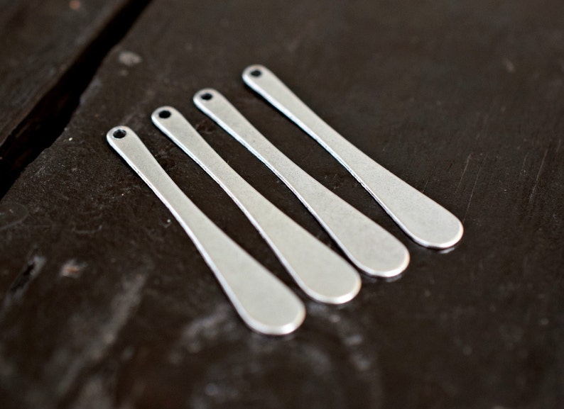 Silver Paddle Pendants,4pcs