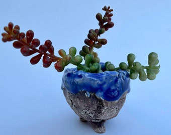 Ceramic stoneware kurinuki bonsai, succulents vessel planter with free shipping!