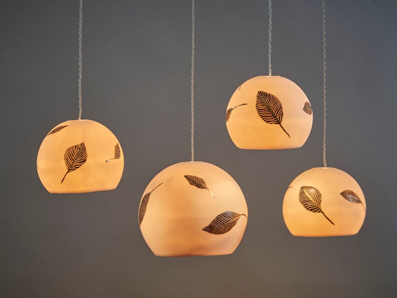 Lighting chandelier. Pendant lights. 4 hanging lights. Ceiling light. Porcelain lights. Ceiling lighting. Cluster pendants. Lighting fixture