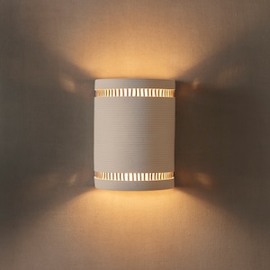 White Ceramic Sconce, Wall fixture for the Bedroom and Living Room, Wall Light Lamp, Clay sconce.
