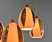 10% OFF- 5 hanging lampshades.Lighting.  Unique pendant light. Ceiling lighting.  Pendant lamps.