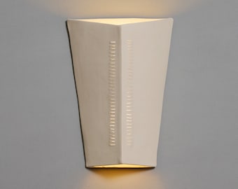 Wall Light, ceramic sconce, Handmade wall fixture, office Wall Light, white sconce for the living room.