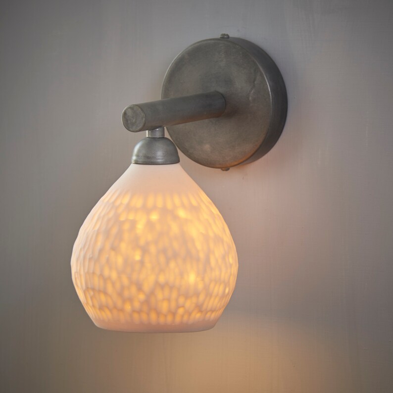 Wall Fixture. Bedroom light Sconce. Bath room Sconce.. Living Room Lamp. Porcelain Wall Lamp.