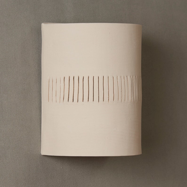 Ceramic Wall Light. Bedroom Lighting. White Wall Sconce. Unique Lighting. image 4