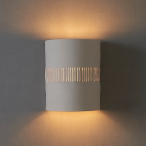 Ceramic Wall Light. Bedroom Lighting. White Wall Sconce. Unique Lighting. image 1