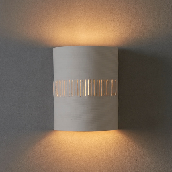 Ceramic Wall  Light. Bedroom Lighting. White Wall Sconce. Unique Lighting.