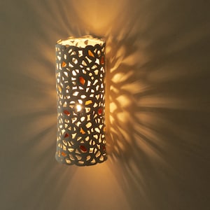 Lighting sconce. Wall lamp.Ceramic lighting. Living room lights.