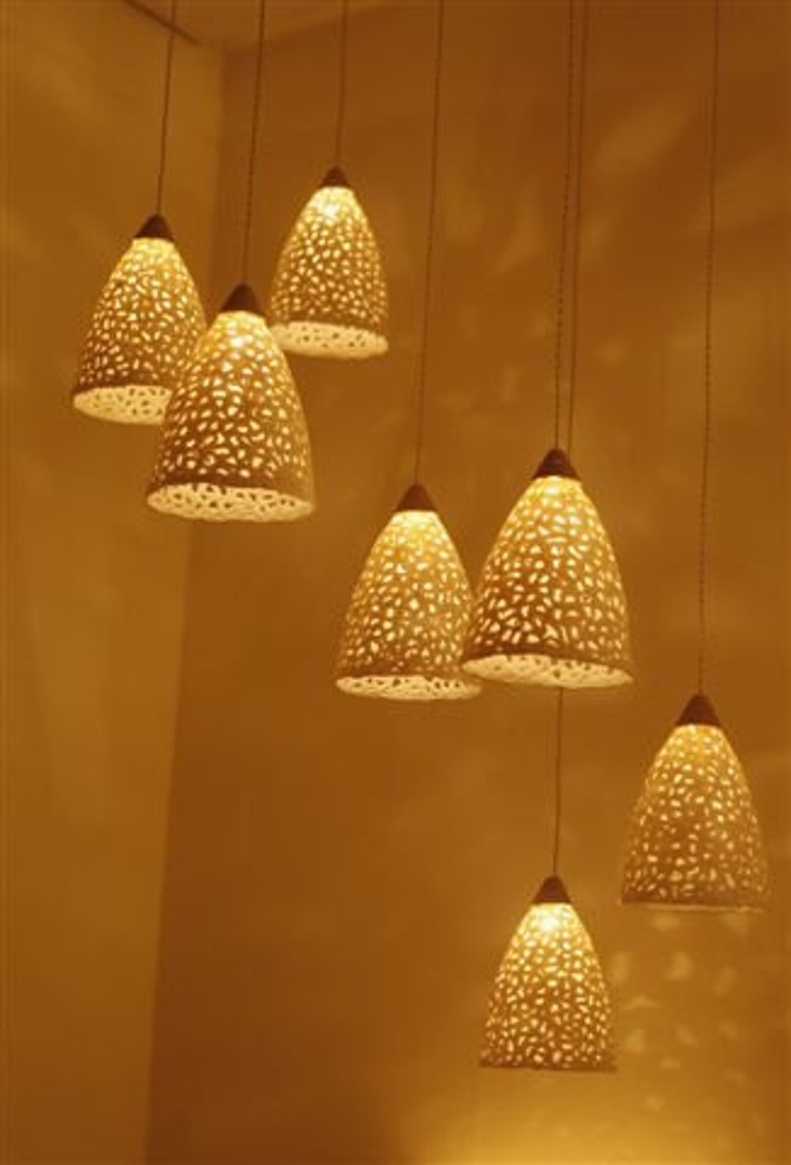 20 Offpendant Light. Ceramic Lighting Fixture. Hanging Etsy