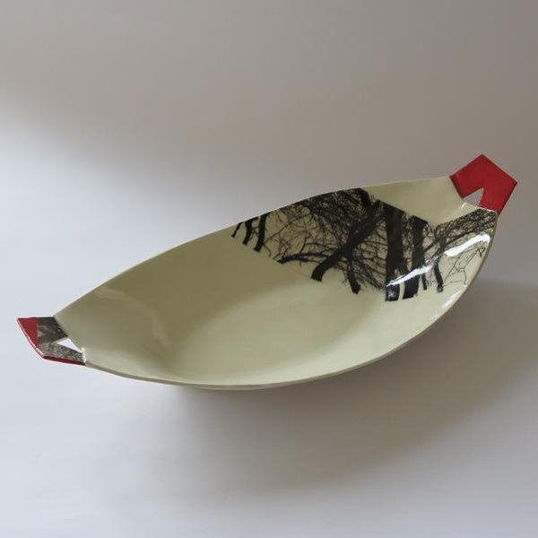 ON SALE 10% OFF- Large ceramic bowl. Contemporary ceramic design.  House warming gift. Serving dish