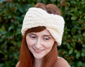 Dewdrop • Head Warmer • Chunky Knit • Colour: VANILLA