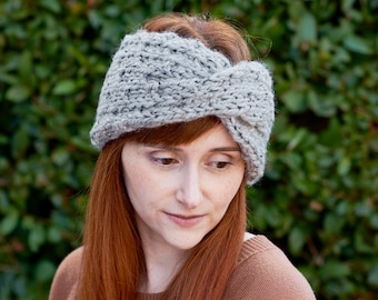 Dewdrop • Head Warmer • Chunky Knit • Colour: EARL GREY