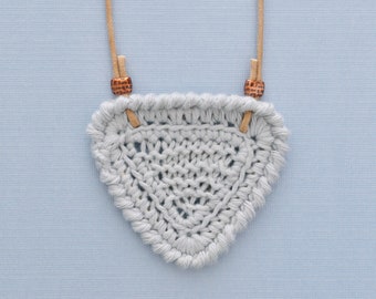 Shortbread • Necklace • Knitted Pendant • Colour: MISTY