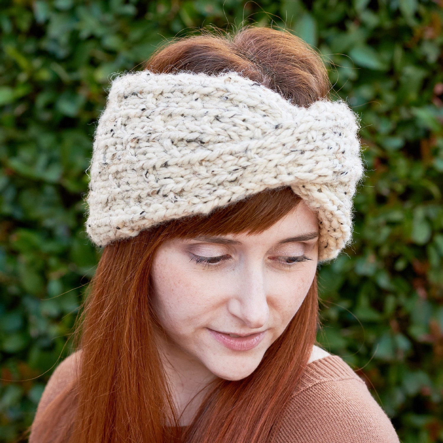 Dewdrop • Head Warmer • Chunky Knit • Colour: OATMEAL