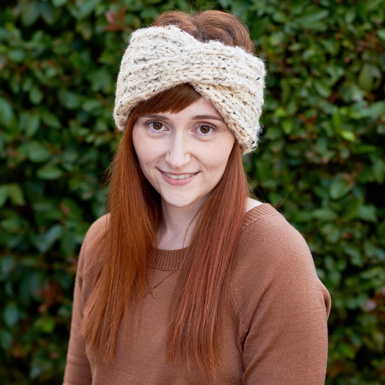 Dewdrop • Head Warmer • Chunky Knit • Colour: OATMEAL