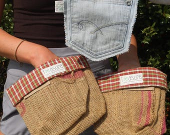 Pocket Oven Mitts | Handmade Recycled Kitchen Gloves | Eco-Friendly Gift for Home Cooks