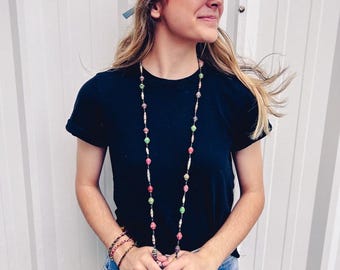 Zambian Upcycled Necklace | Handmade Recycled Bead Jewelry for Women | Unique Eco-Friendly Gift