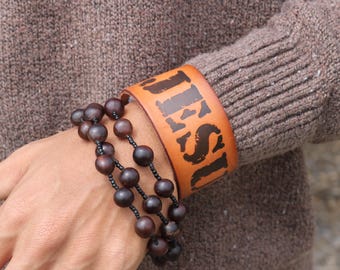 Jesus Clip-On Bracelet | Christian Faith Bracelet | Handmade in Africa | Inspirational Religious Gift