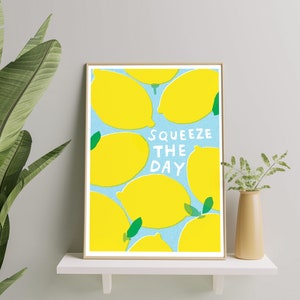 Squeeze The Day Lemon Print