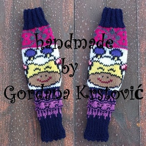 Hand Knitted Giraffe Leg Warmers Wool Acrylic Blend Wearable Art Slow Fashion Eco Friendly Knit Heirloom Quality Gallery Ready Artisan Gift