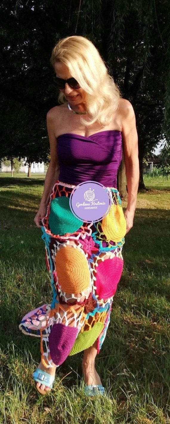 R 403 SKT Bohemian Gypsy Embroidery Patch Razor Cut Skirt – Agan Traders
