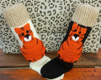 Tiger Baby Socks Animal Socks Toddler Baby Tiger Wool Sock Knitted Woolen Knee Length Winter Babies Knee Length For Children And Toddlers